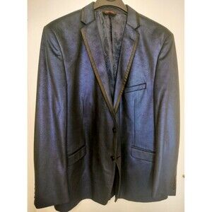 NWOT! Beautiful Blue Linea Uomo Single Breasted Dinner Smoking Jacket. Size 48R